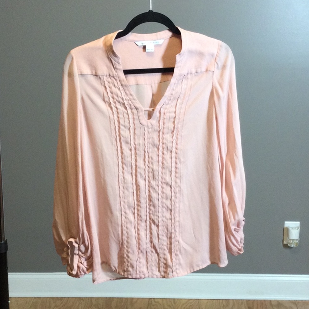 4 Diane von Furstenberg  Rose Pink Silk Blouse